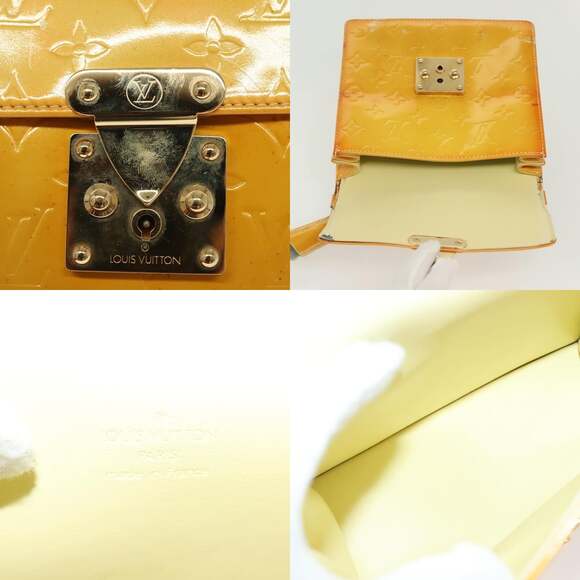 LOUIS VUITTON Monogram Vernis Spring Street Bag Lime Yellow M91068 - Picture 11 of 12
